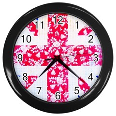 British Flag Abstract Wall Clock (black) by Vaneshart