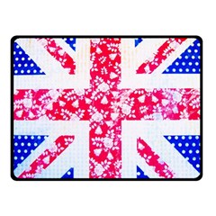 British Flag Abstract Double Sided Fleece Blanket (small)  by Vaneshart