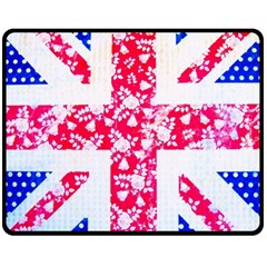 British Flag Abstract Double Sided Fleece Blanket (medium)  by Vaneshart