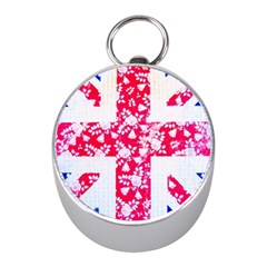 British Flag Abstract Mini Silver Compasses by Vaneshart