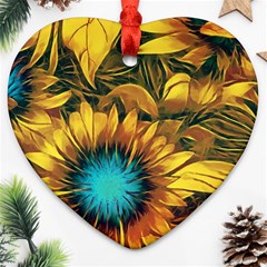 Floral Pattern Background Ornament (heart)