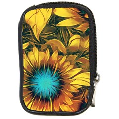 Floral Pattern Background Compact Camera Leather Case by Vaneshart