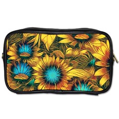 Floral Pattern Background Toiletries Bag (two Sides)