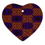 Abstract Clutter Pattern Vintage Ornament (Heart) Front