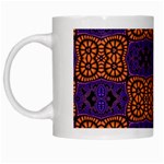 Abstract Clutter Pattern Vintage White Mugs Left