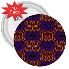 Abstract Clutter Pattern Vintage 3  Buttons (10 pack) 