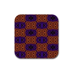 Abstract Clutter Pattern Vintage Rubber Square Coaster (4 Pack)  by Vaneshart