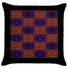 Abstract Clutter Pattern Vintage Throw Pillow Case (Black)