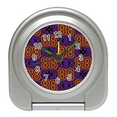 Abstract Clutter Pattern Vintage Travel Alarm Clock