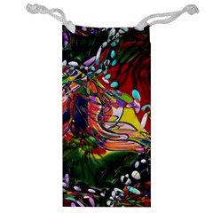 Seamless Abstract Background Red Jewelry Bag by Vaneshart