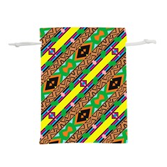 Diagonal Stripes                                        Lightweight Drawstring Pouch (l) by LalyLauraFLM