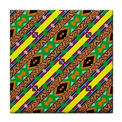 Diagonal Stripes                                            Tile Coaster by LalyLauraFLM