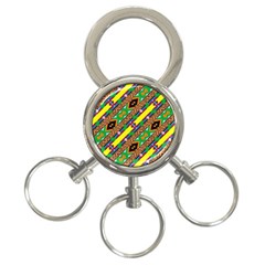 Diagonal Stripes                                            3-ring Key Chain by LalyLauraFLM