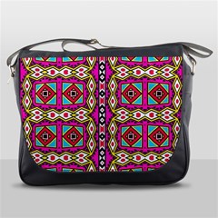 Red Rhombus And Other Shapes                                             Messenger Bag by LalyLauraFLM