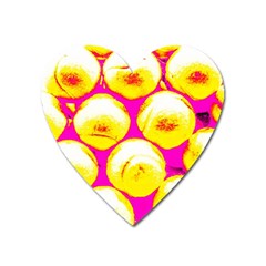 Pop Art Tennis Balls Heart Magnet by essentialimage