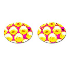 Pop Art Tennis Balls Cufflinks (oval) by essentialimage