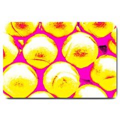 Pop Art Tennis Balls Large Doormat  by essentialimage