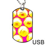 Pop Art Tennis Balls Dog Tag USB Flash (One Side) Front