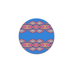 Shapes Chains On A Blue Background                                              Golf Ball Marker by LalyLauraFLM