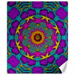 Fern  Mandala  In Strawberry Decorative Style Canvas 8  X 10  by pepitasart