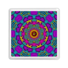 Fern  Mandala  In Strawberry Decorative Style Memory Card Reader (square) by pepitasart