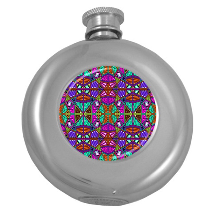 Abstract 21 1 Round Hip Flask (5 oz)