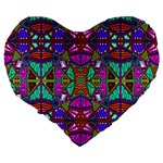 Abstract 21 1 Large 19  Premium Heart Shape Cushions Back