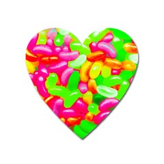 Vibrant Jelly Bean Candy Heart Magnet