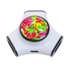 Vibrant Jelly Bean Candy 3-port Usb Hub