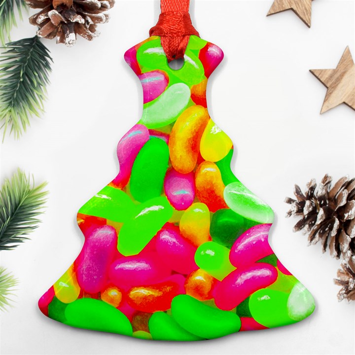 Vibrant Jelly Bean Candy Ornament (Christmas Tree) 