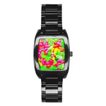 Vibrant Jelly Bean Candy Stainless Steel Barrel Watch Front