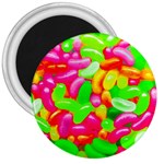 Vibrant Jelly Bean Candy 3  Magnets Front