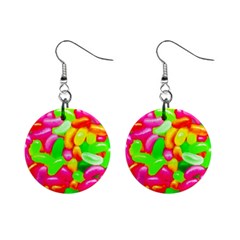 Vibrant Jelly Bean Candy Mini Button Earrings by essentialimage