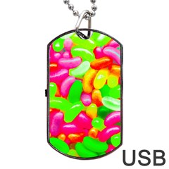 Vibrant Jelly Bean Candy Dog Tag Usb Flash (two Sides) by essentialimage