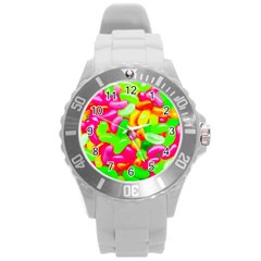 Vibrant Jelly Bean Candy Round Plastic Sport Watch (l) by essentialimage