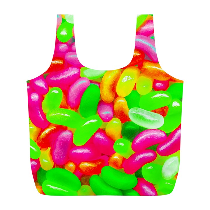 Vibrant Jelly Bean Candy Full Print Recycle Bag (L)