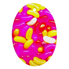 Vibrant Jelly Bean Candy Ornament (oval) by essentialimage