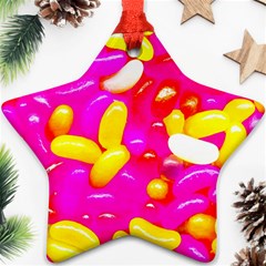 Vibrant Jelly Bean Candy Ornament (star) by essentialimage