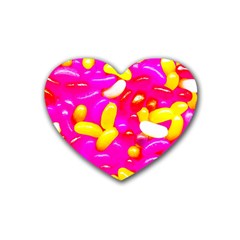 Vibrant Jelly Bean Candy Heart Coaster (4 Pack)  by essentialimage