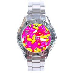 Vibrant Jelly Bean Candy Stainless Steel Analogue Watch by essentialimage