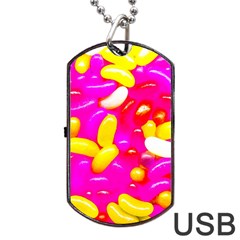 Vibrant Jelly Bean Candy Dog Tag Usb Flash (two Sides) by essentialimage