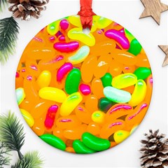 Vibrant Jelly Bean Candy Ornament (round) by essentialimage