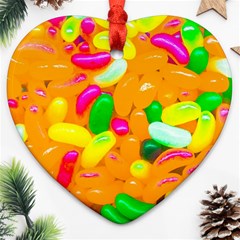 Vibrant Jelly Bean Candy Ornament (heart) by essentialimage