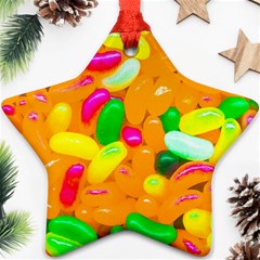 Vibrant Jelly Bean Candy Ornament (star) by essentialimage