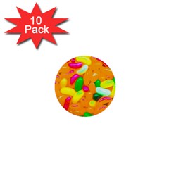 Vibrant Jelly Bean Candy 1  Mini Buttons (10 Pack)  by essentialimage