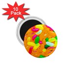 Vibrant Jelly Bean Candy 1.75  Magnets (10 pack)  Front