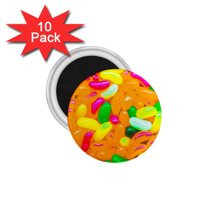 Vibrant Jelly Bean Candy 1.75  Magnets (10 pack) 