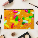 Vibrant Jelly Bean Candy Cosmetic Bag (Large) Back