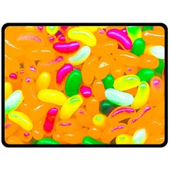 Vibrant Jelly Bean Candy Fleece Blanket (large)  by essentialimage