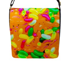 Vibrant Jelly Bean Candy Flap Closure Messenger Bag (l) by essentialimage